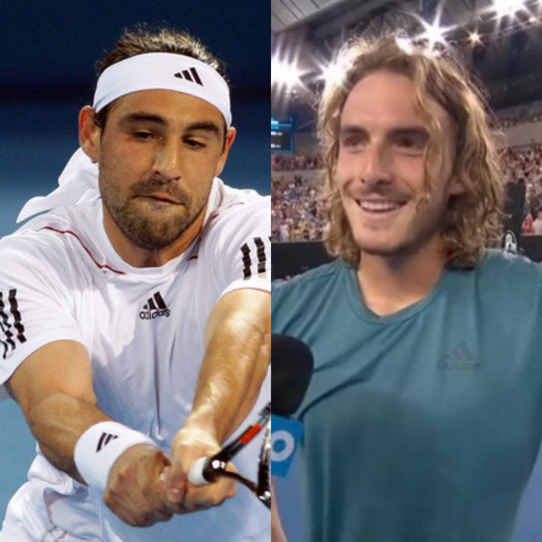 Marcos Baghdatis Stefanos Tsitsipas Collage Background