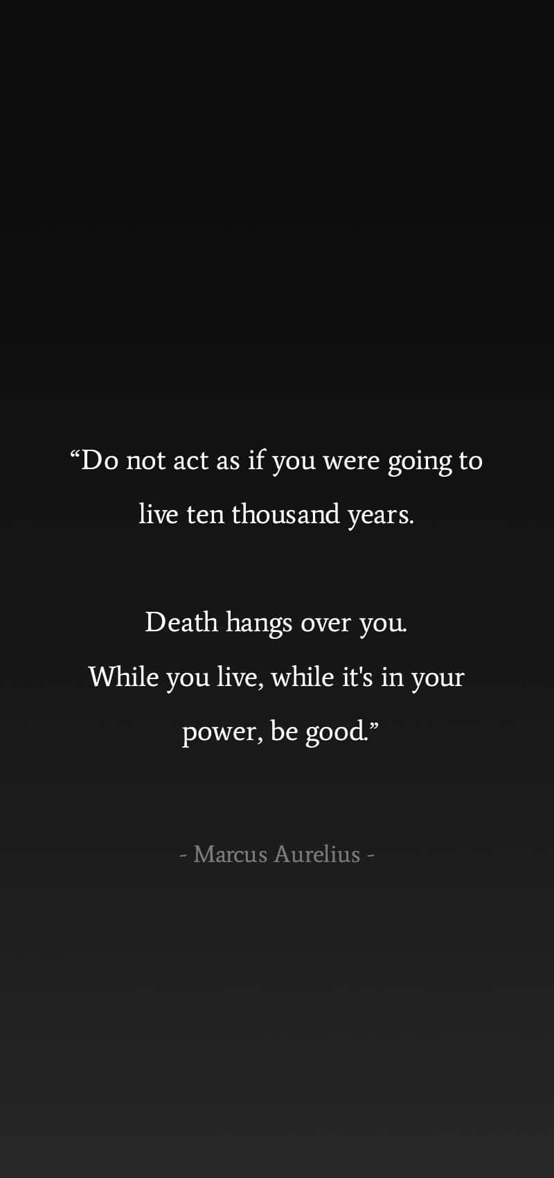 Marcus Aurelius Quoteon Lifeand Death Background