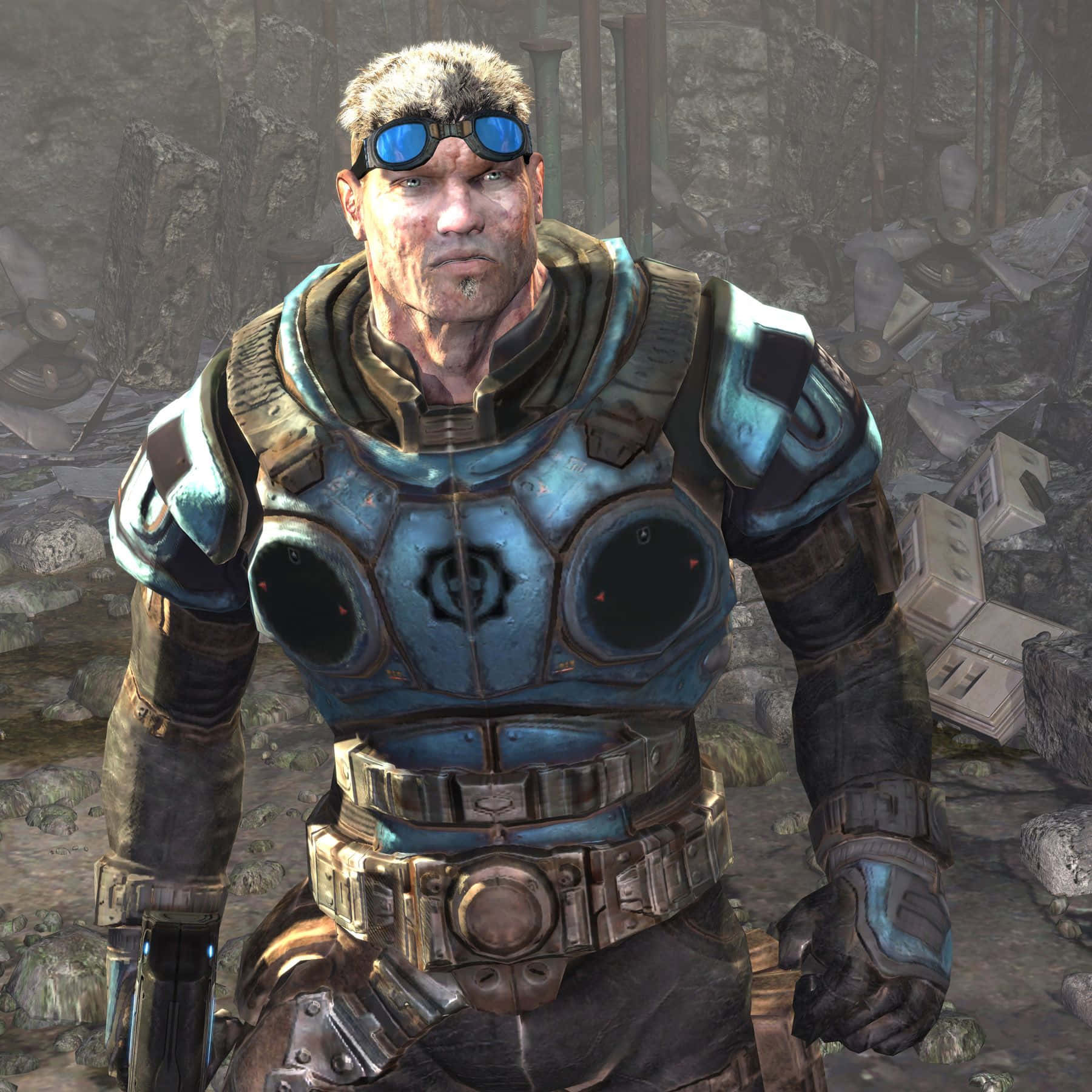 Marcus Fenix Leads Delta Squad In The Battle Against The Menacing Locust Horde