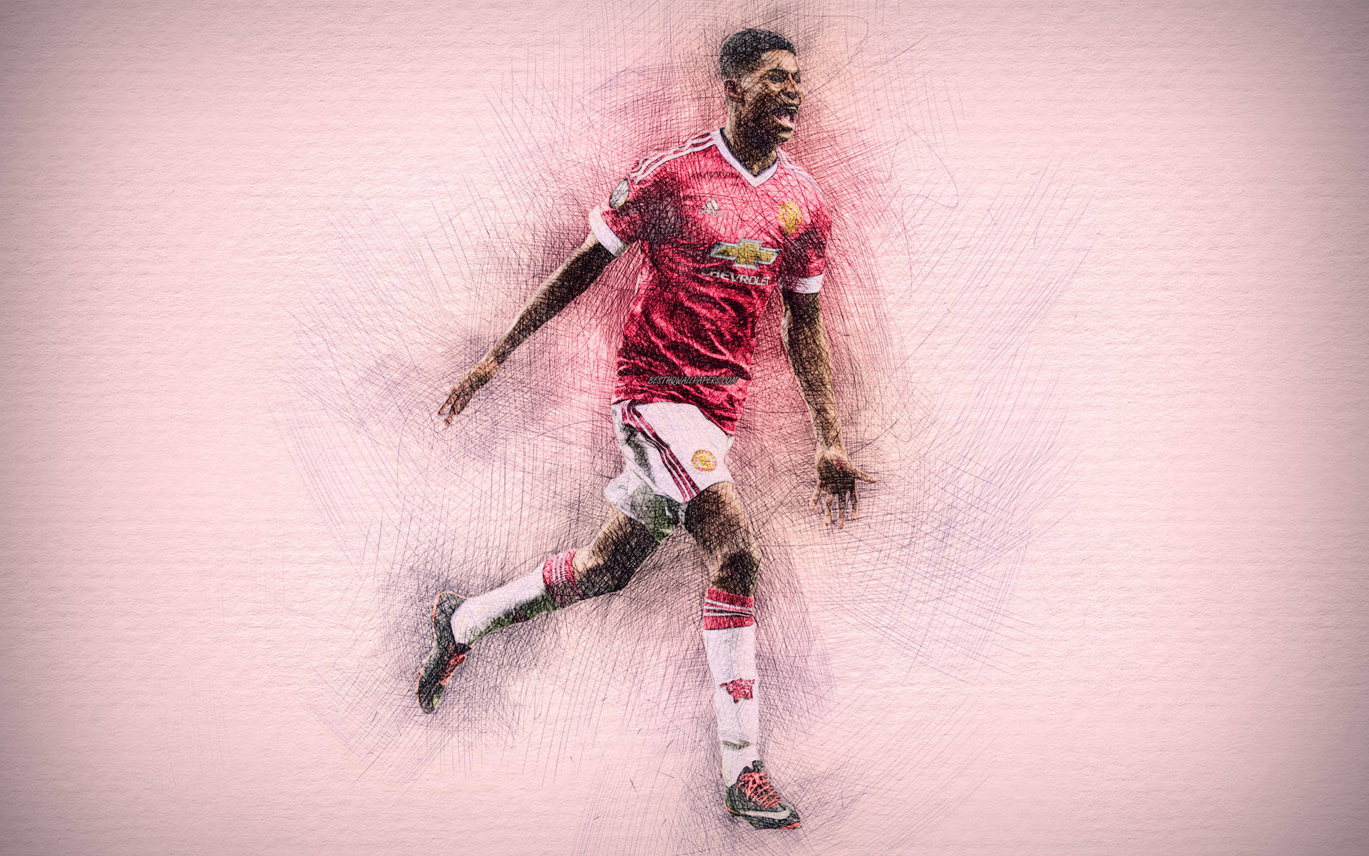 Marcus Rashford Drawing Background