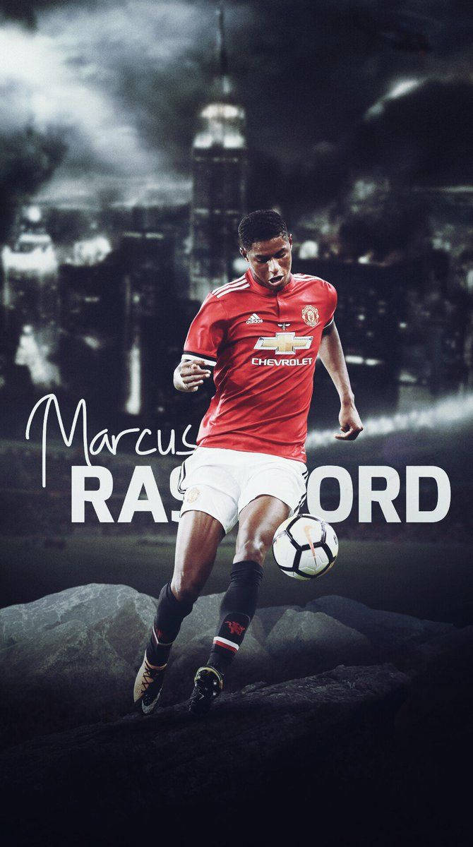 Marcus Rashford Dribbling Background