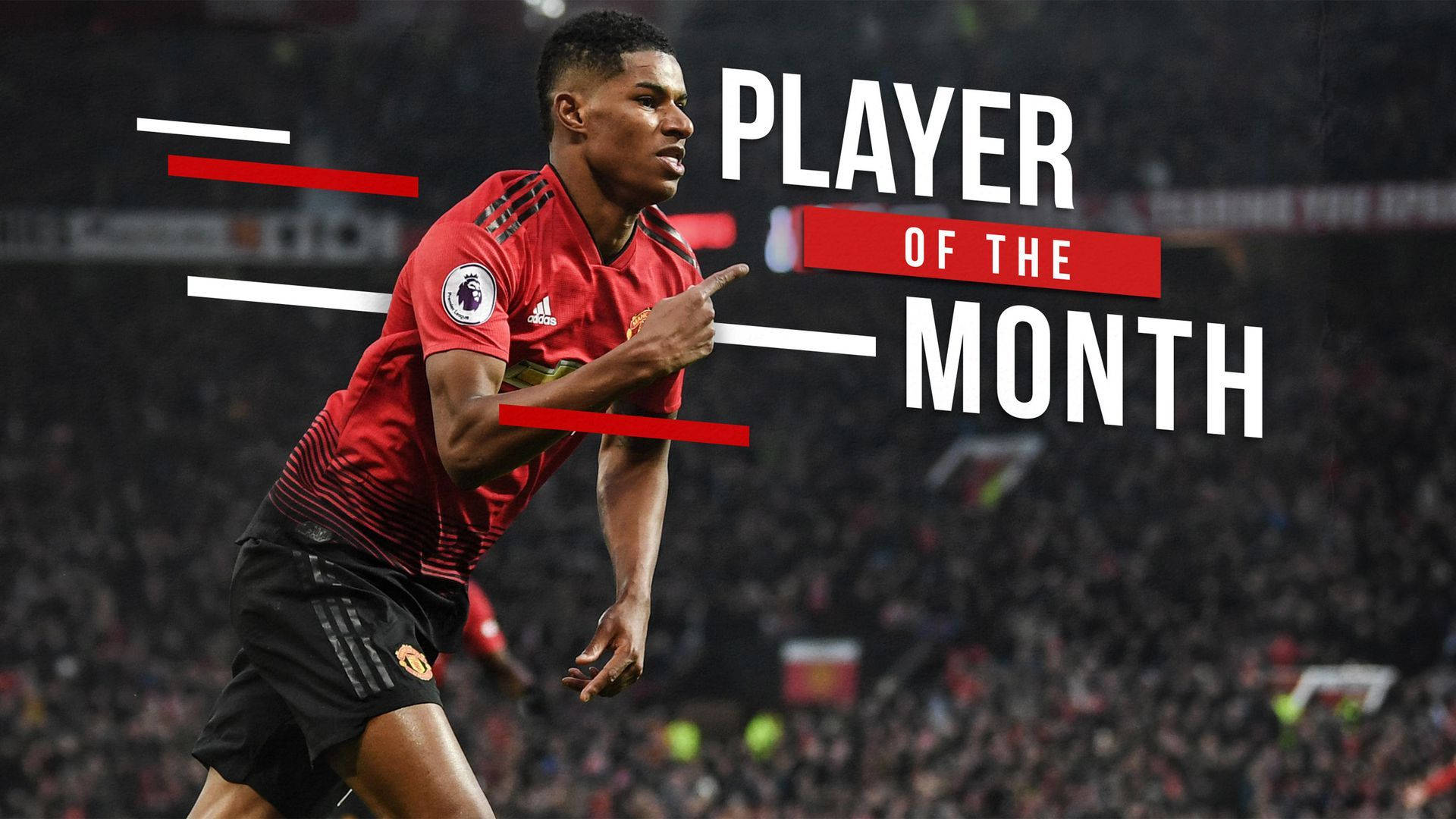 Marcus Rashford Player Of The Month Background