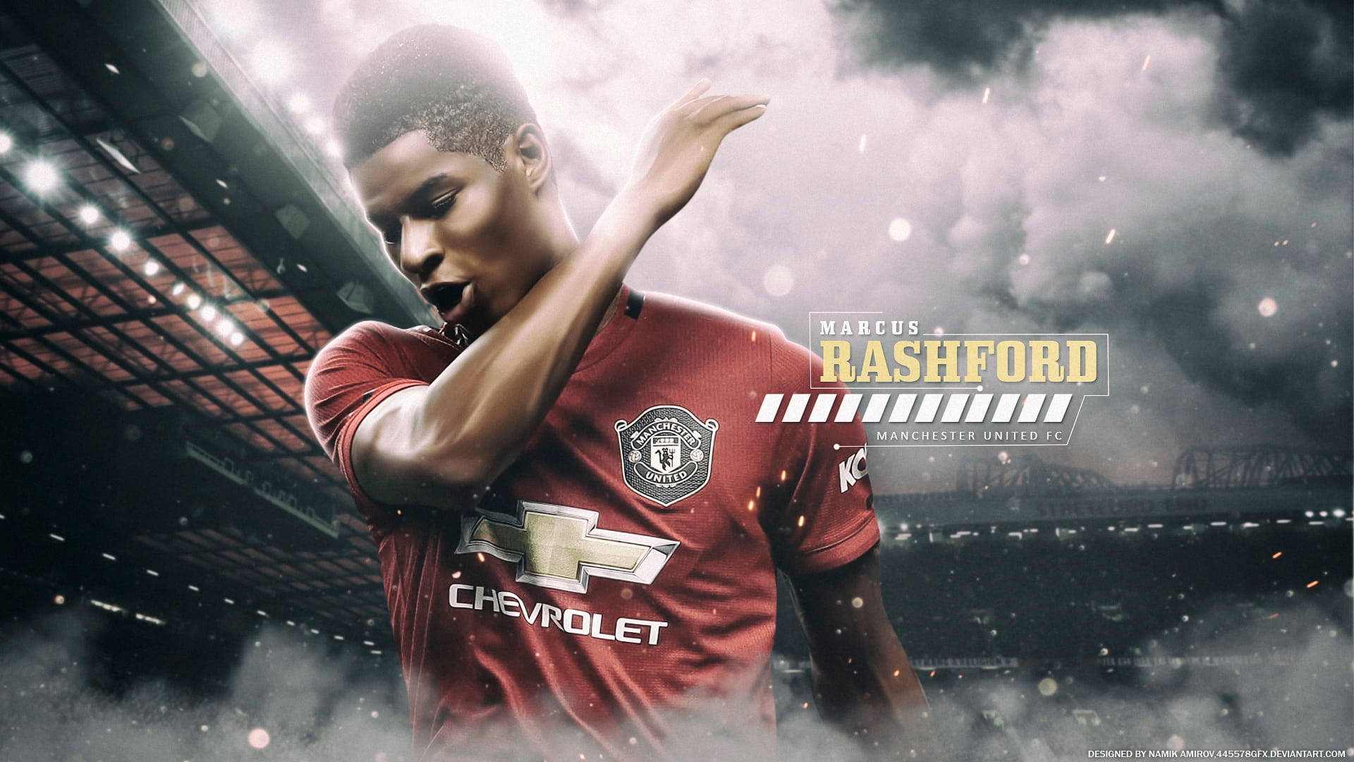 Marcus Rashford Smokey Edit Background