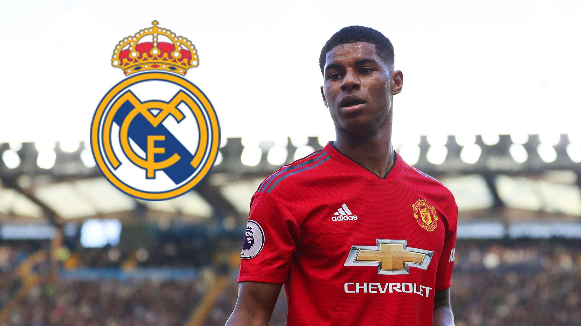 Marcus Rashford - Talented Strike Force Of The Red Devils Background