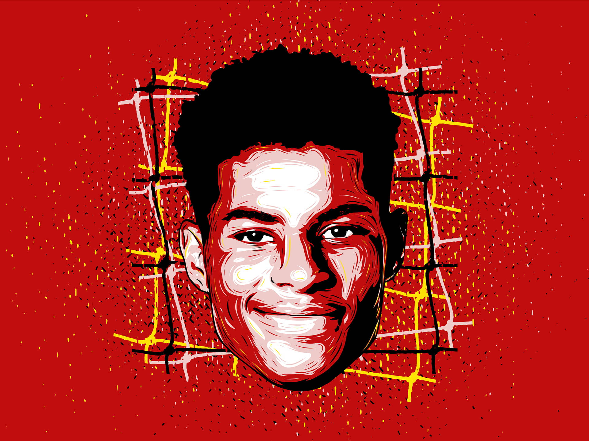 Marcus Rashford Vector Art Background