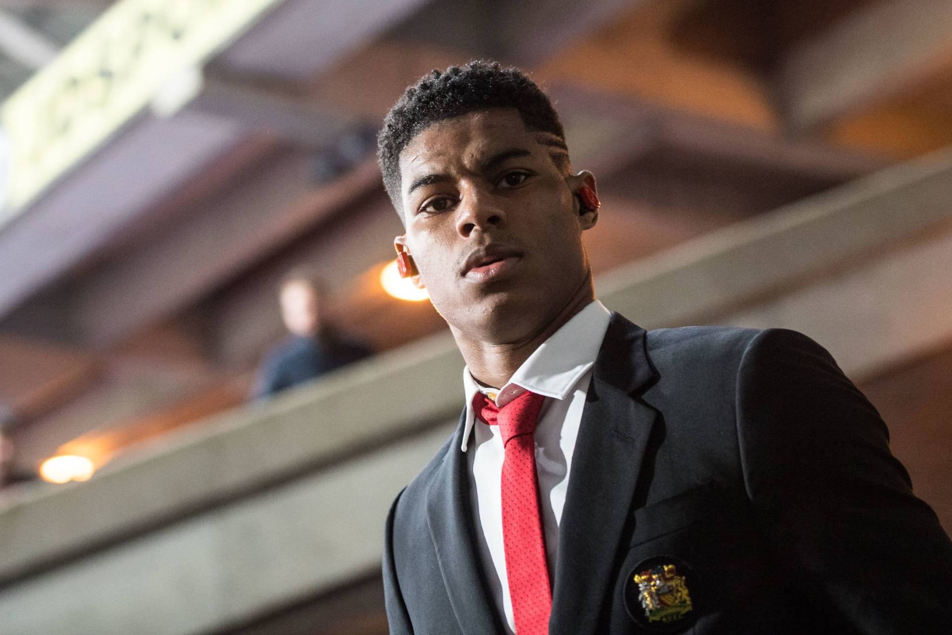 Marcus Rashford Wearing Suit Background