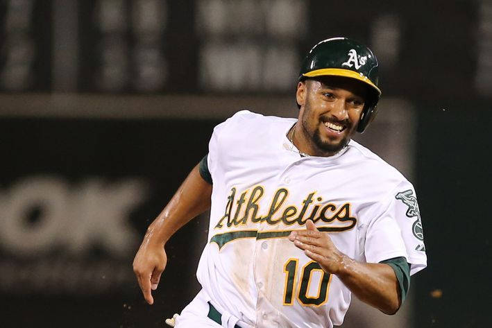 Marcus Semien Confidently Posing On The Pitch Background