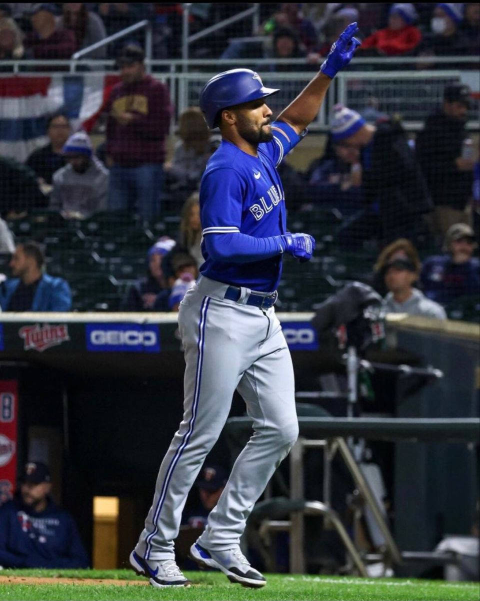 Marcus Semien Doing Hand Sign Background