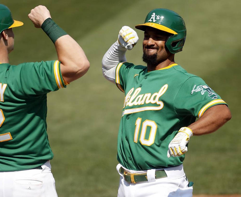 Marcus Semien Fist Bump Oakland