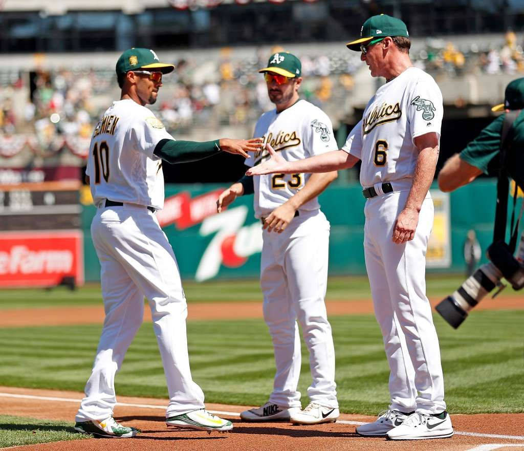 Marcus Semien Handshake With Teammates