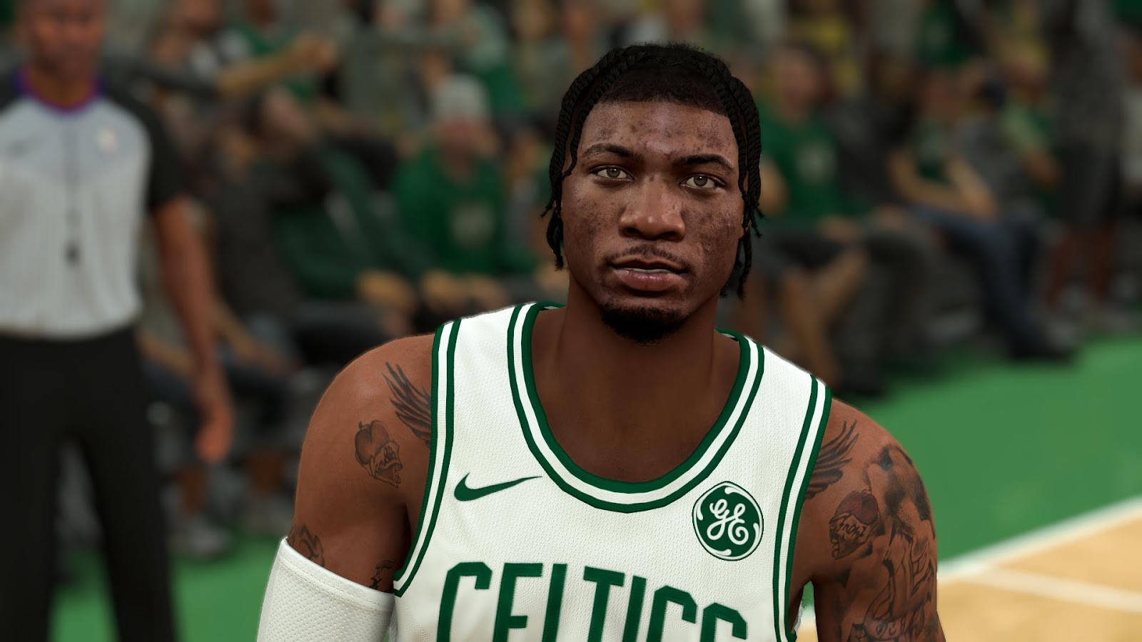 Marcus Smart On Cyber Face Id Background