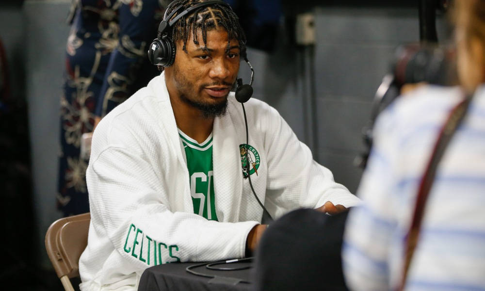 Marcus Smart Seats For Interview Background