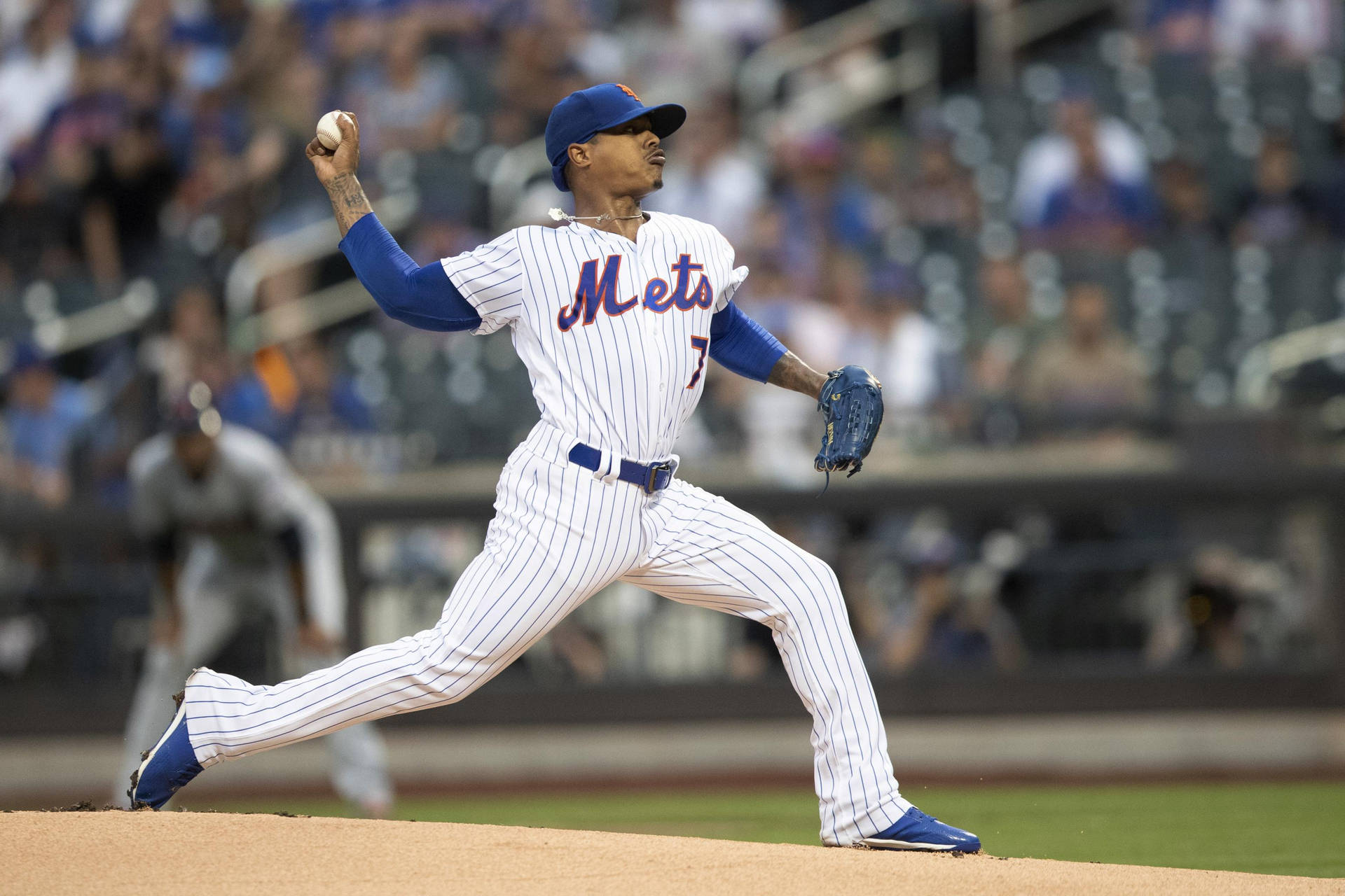 Marcus Stroman With Baseball Background