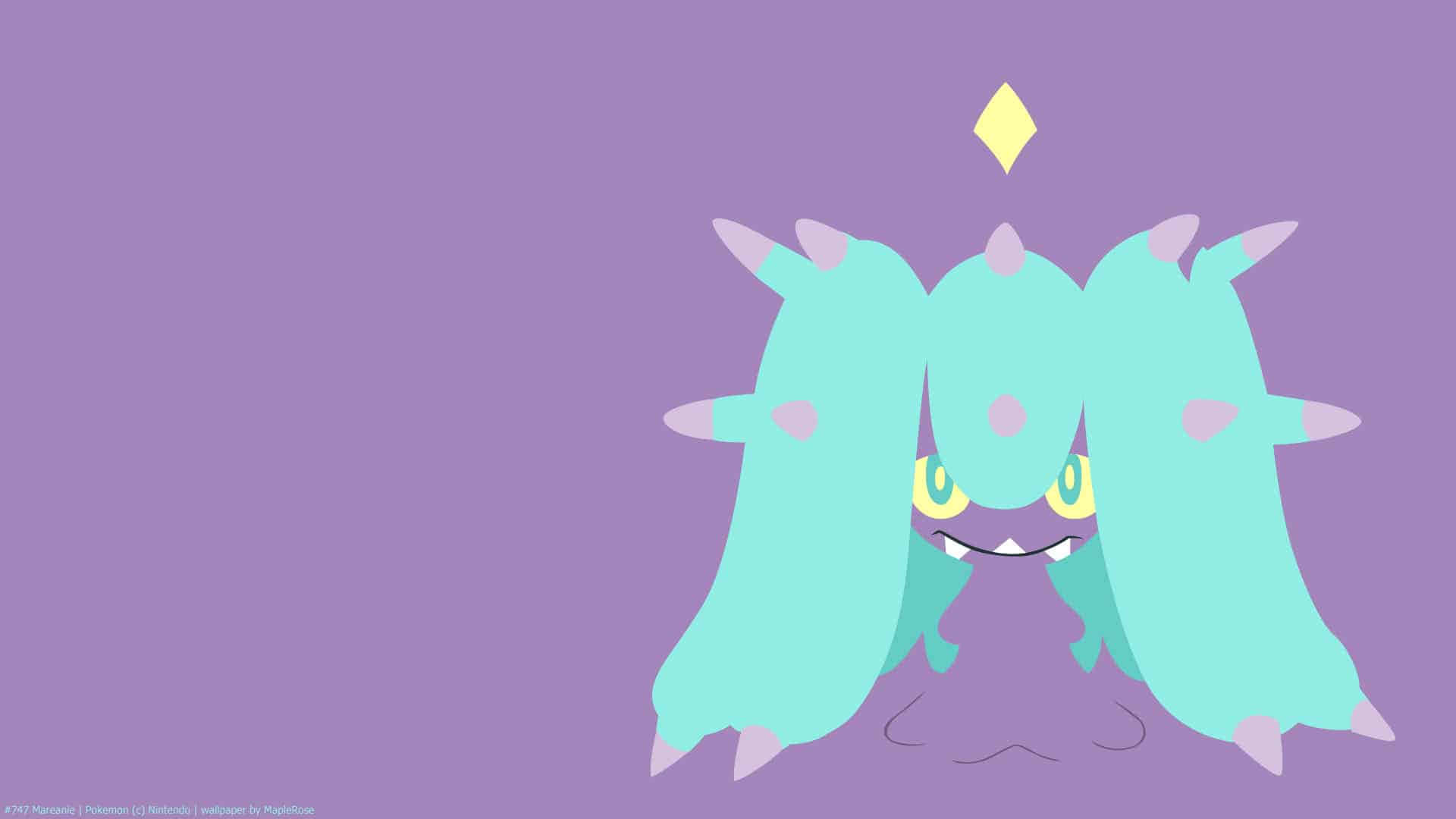 Mareanie Pokemon Vector Art Background