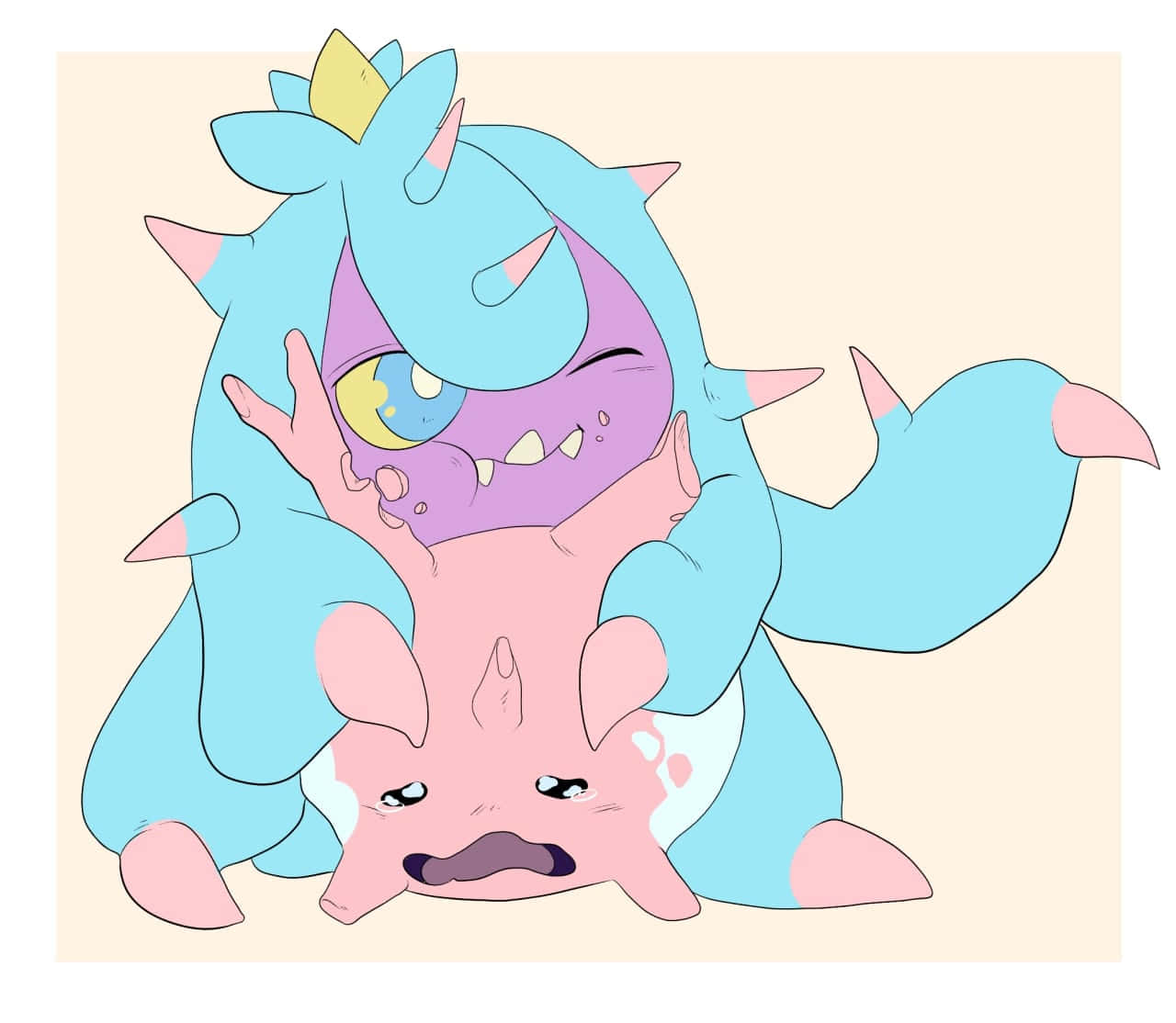 Mareanie With Crying Corsola Background