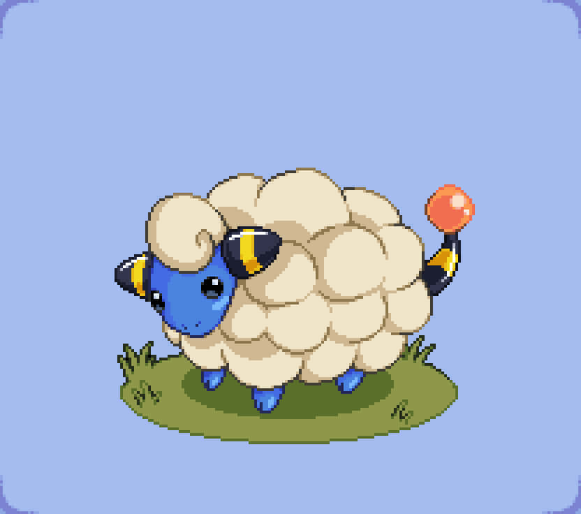 Mareep Pixel Art Background