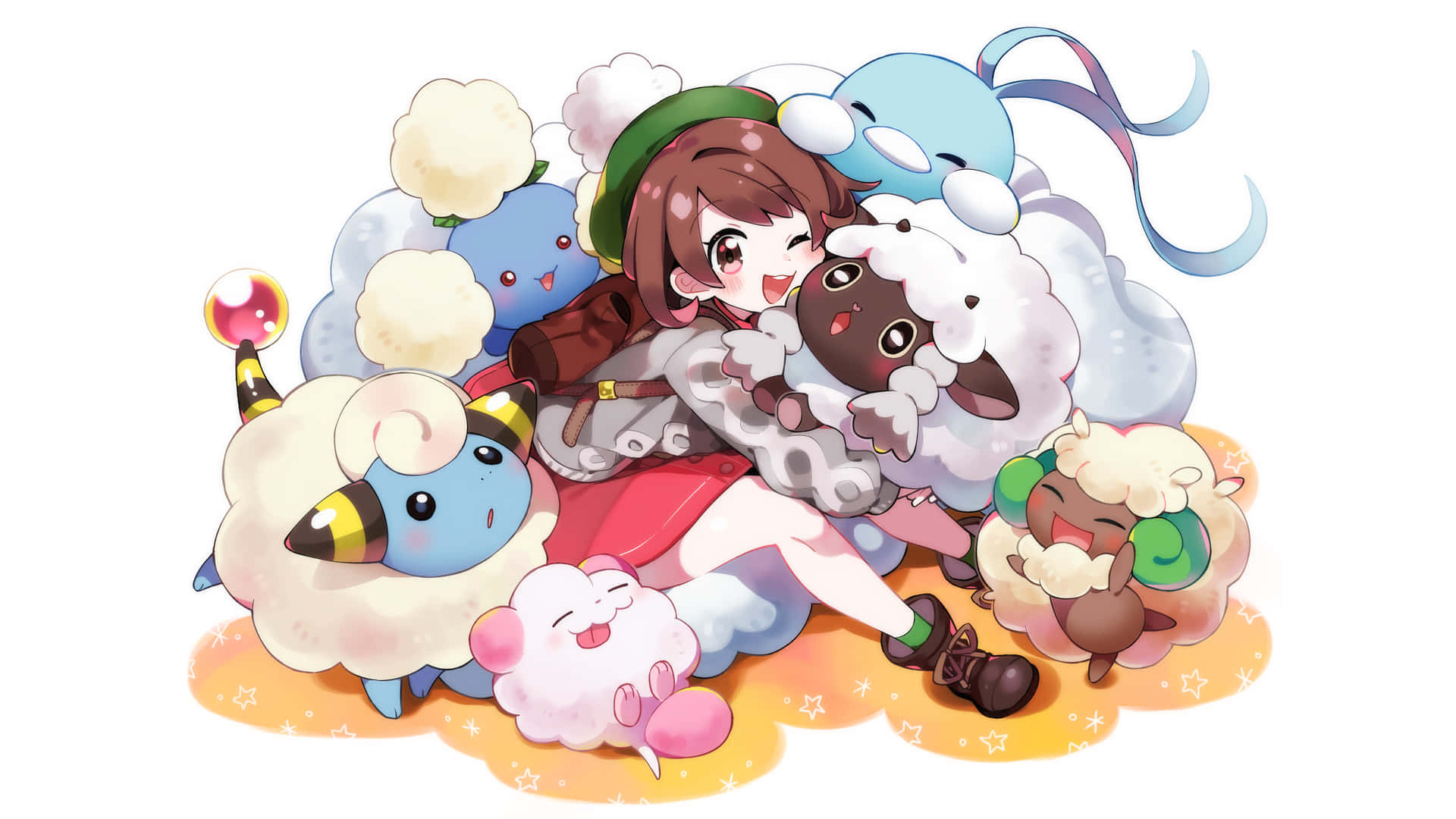 Mareep With Gloria And Friends Background