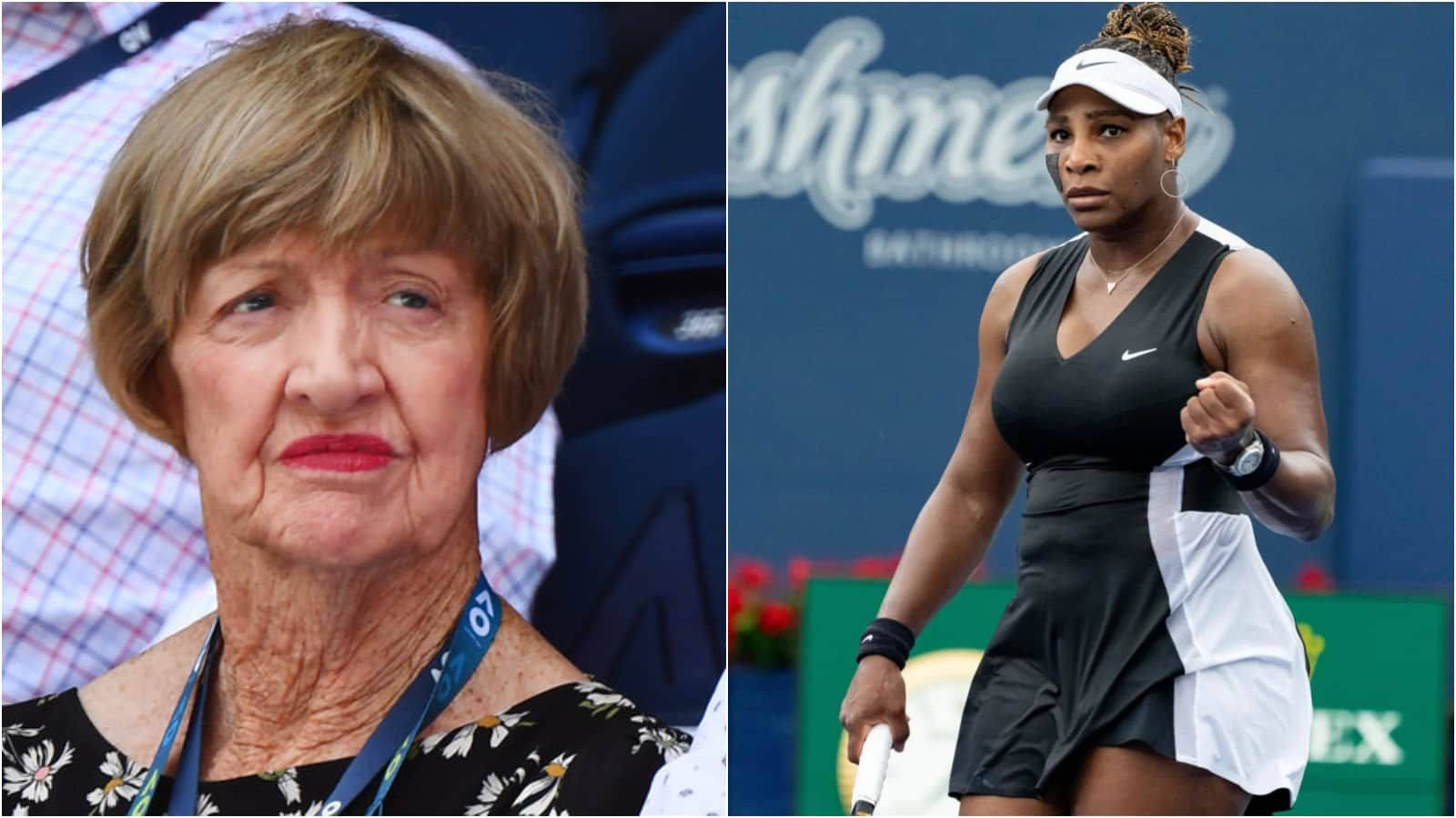 Margaret Court And Serena Williams Background