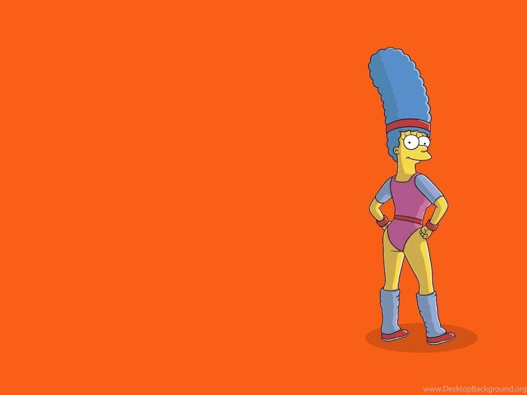 Marge Simpson Orange Background