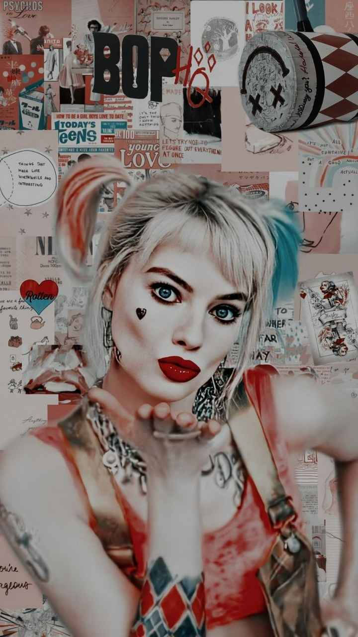 Margot Harley Quinn Phone Collage Background