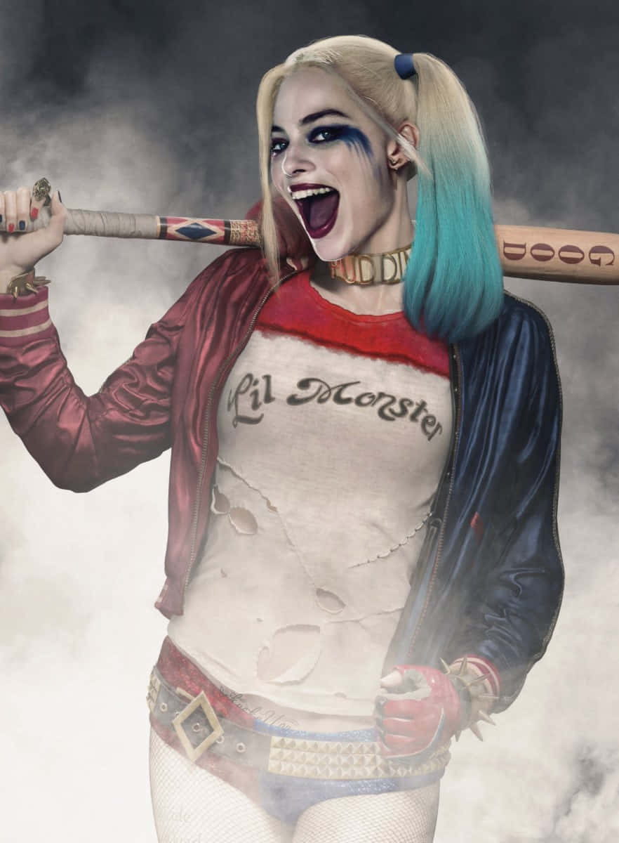 Margot Robbie As Harley Quinn From Suicide Squad Background