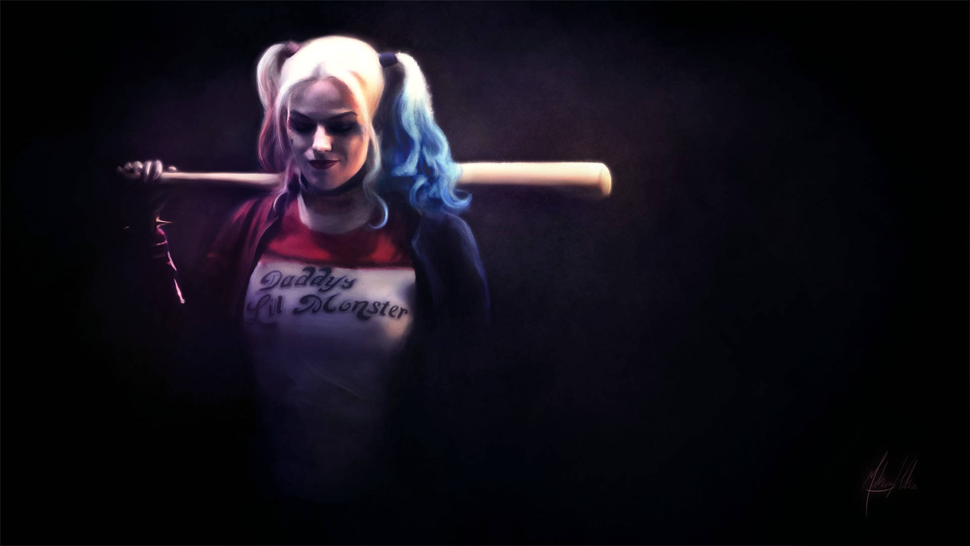 Margot Robbie As Harley Quinn In Suicide Squad Background