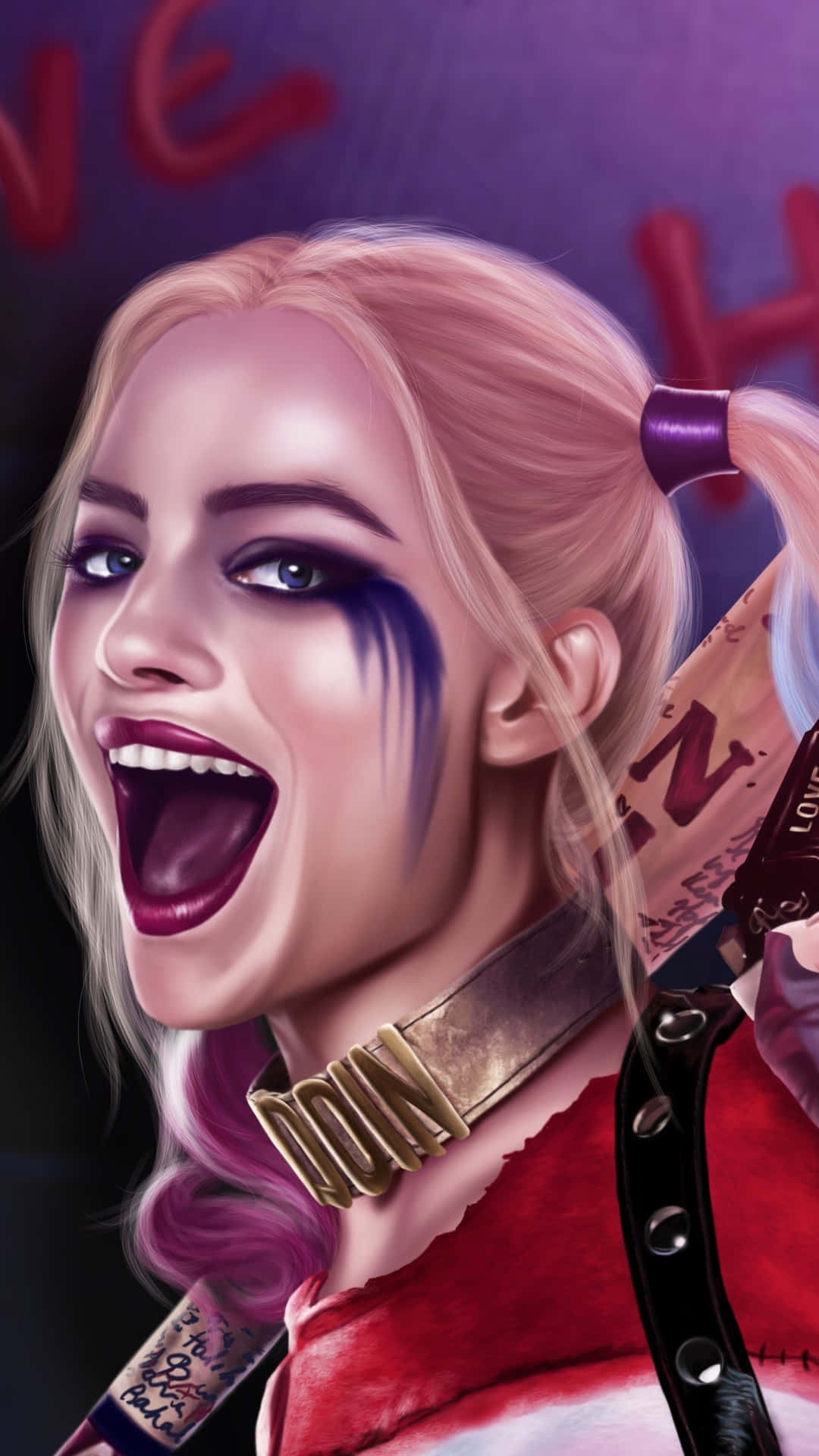 Margot Robbie Harley Quinn Cool Art Background