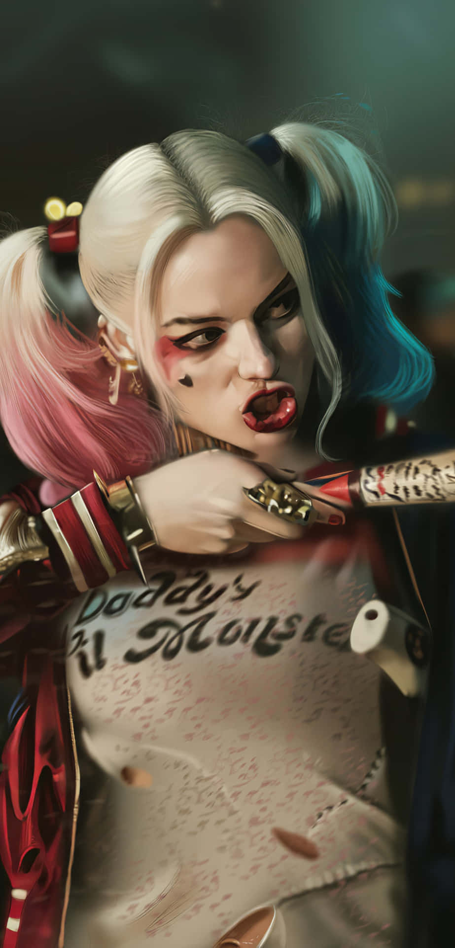 Margot Robbie Harley Quinn Mouth Pout