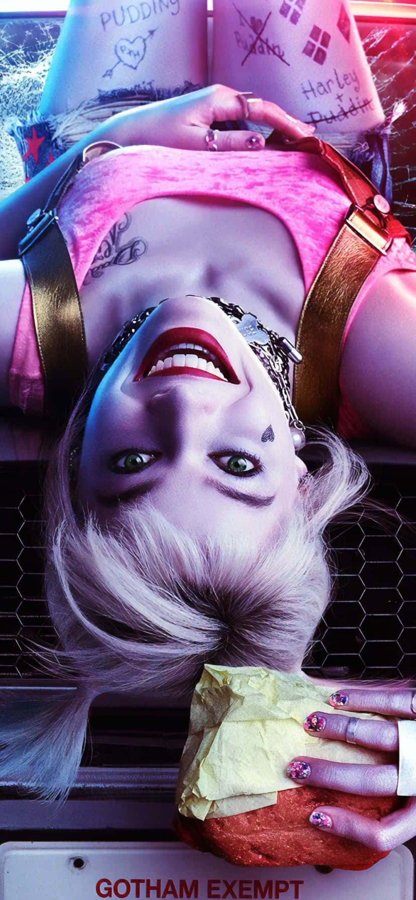 Margot Robbie Harley Quinn Upside Down Background