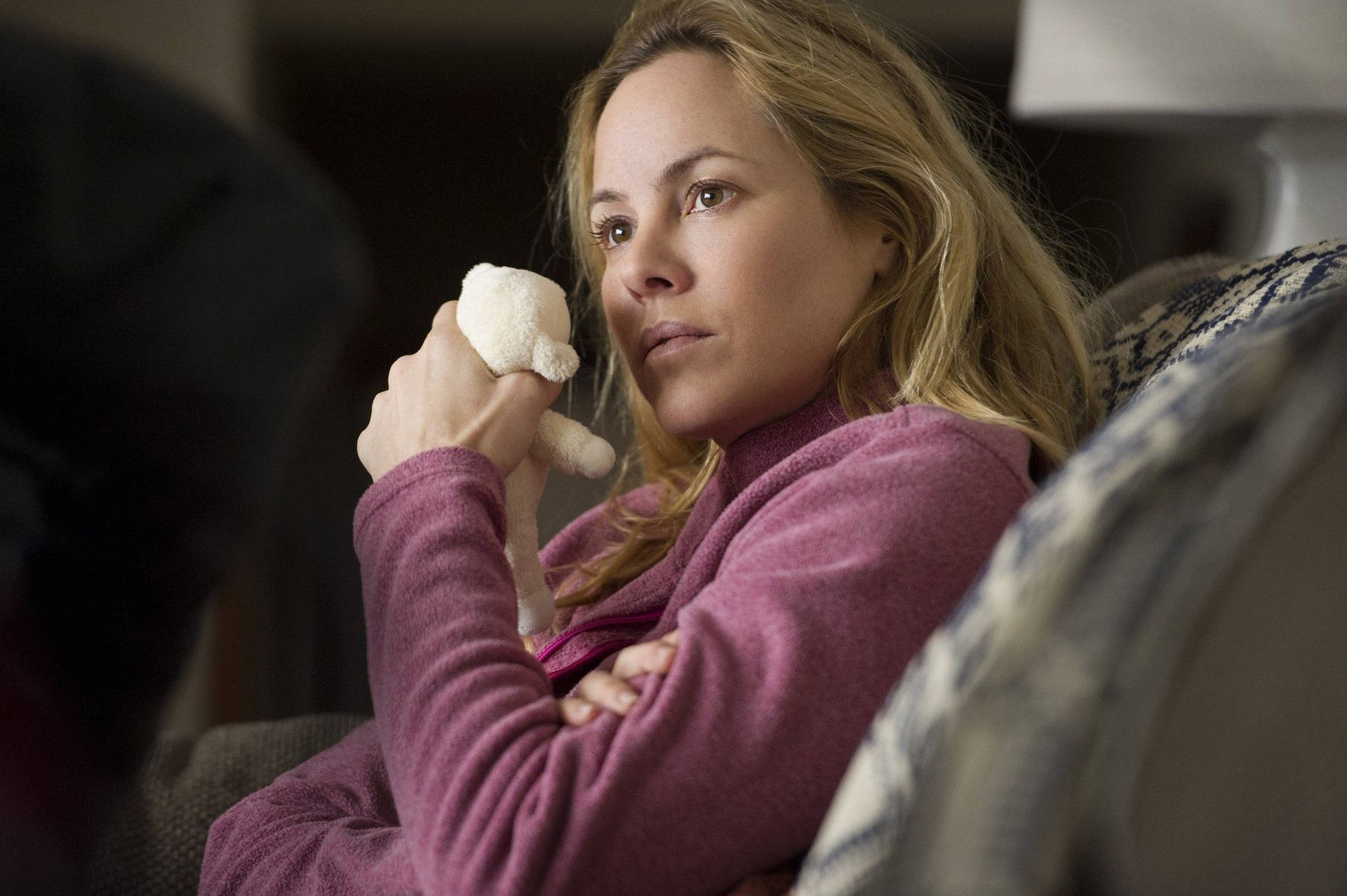 Maria Bello With Adorable Toy