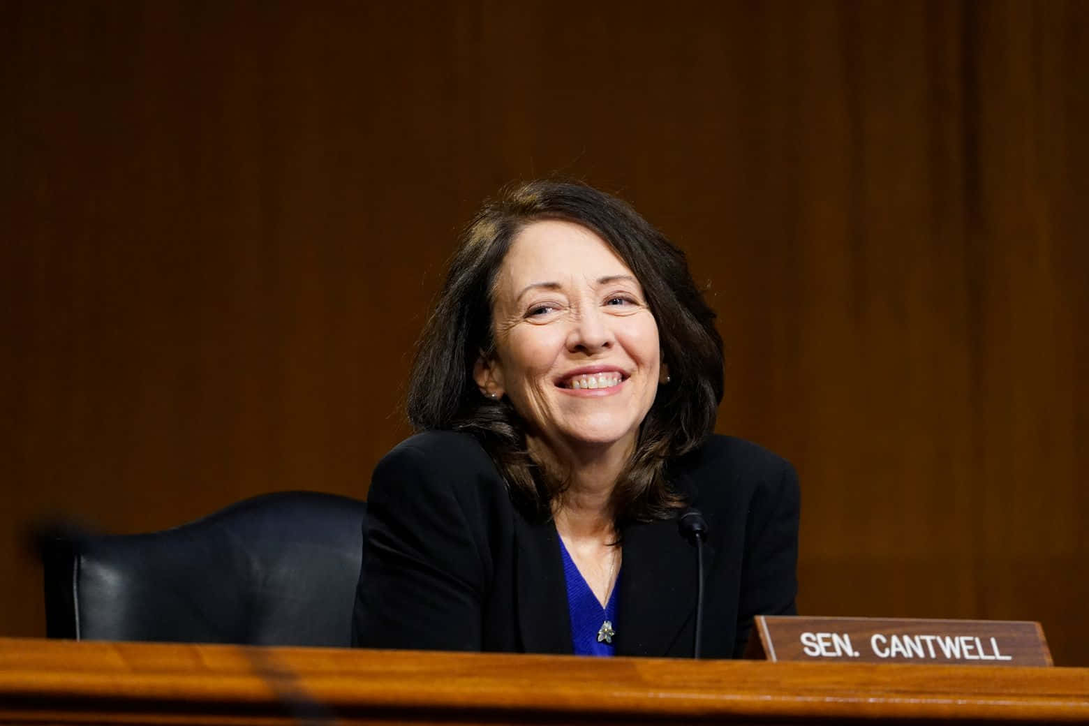 Maria Cantwell Looks Happy Background