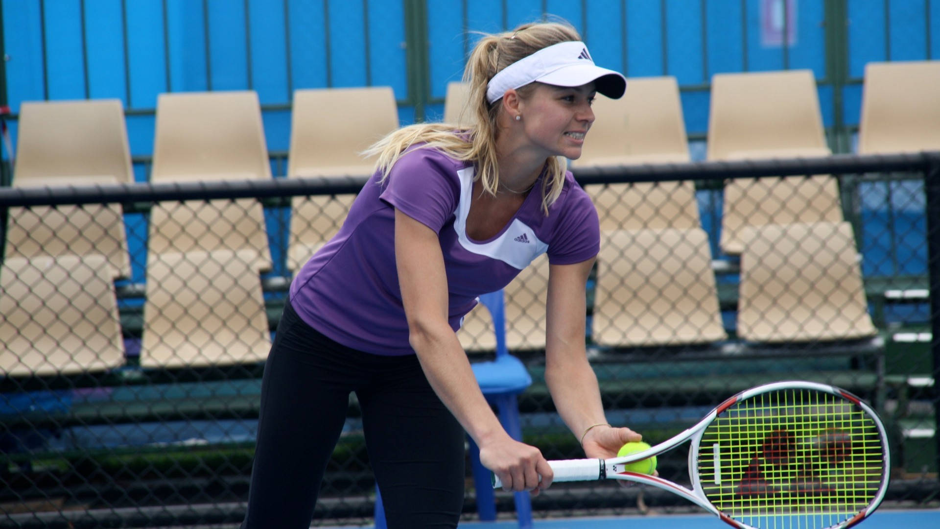 Maria Kirilenko Getting Ready To Serve