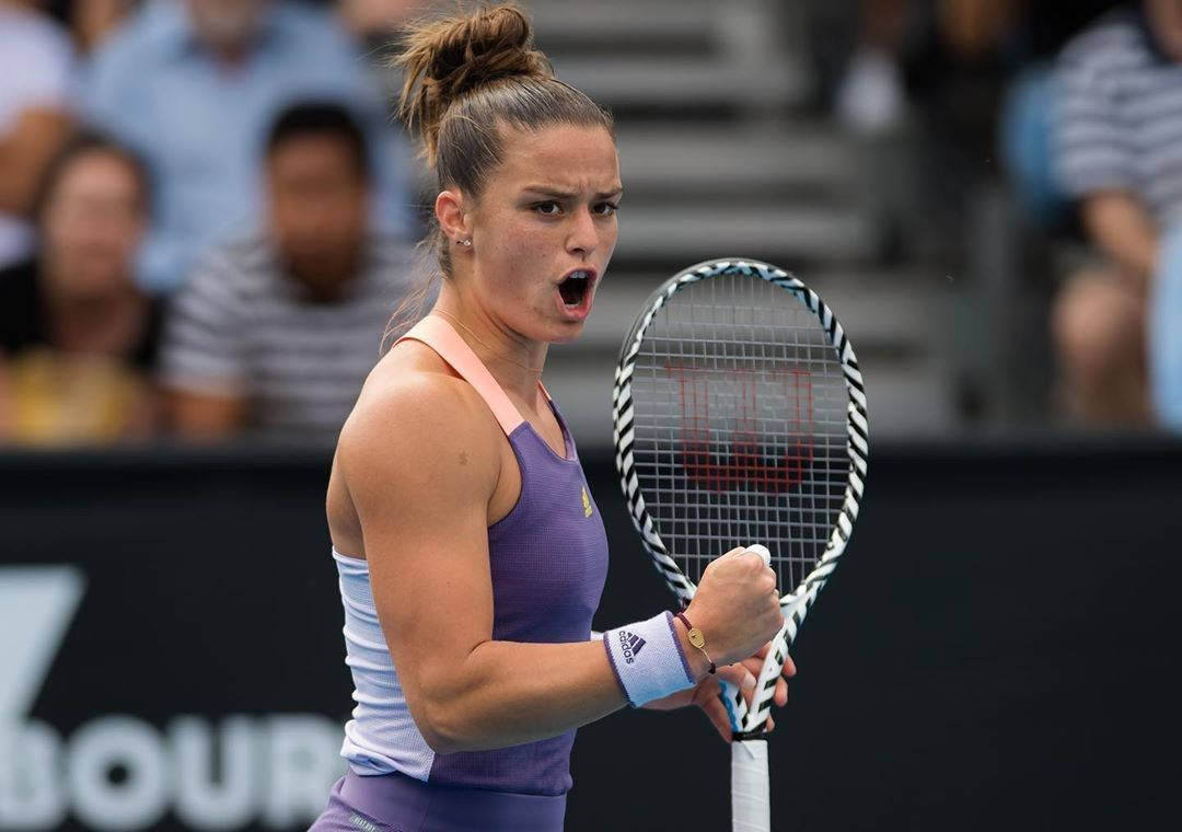 Maria Sakkari Mouth Open