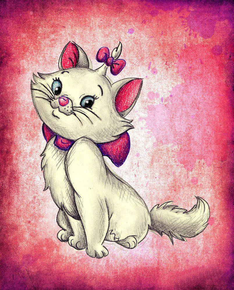 Marie Cat Sketch Background