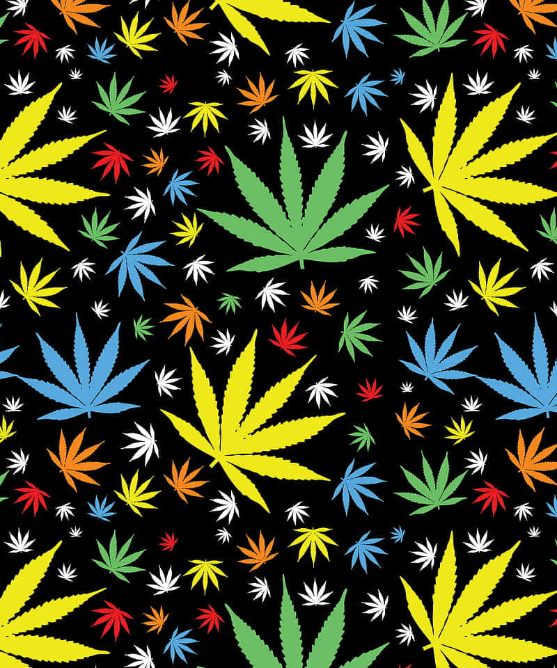 Marijuana Leaves Joint Pattern Background