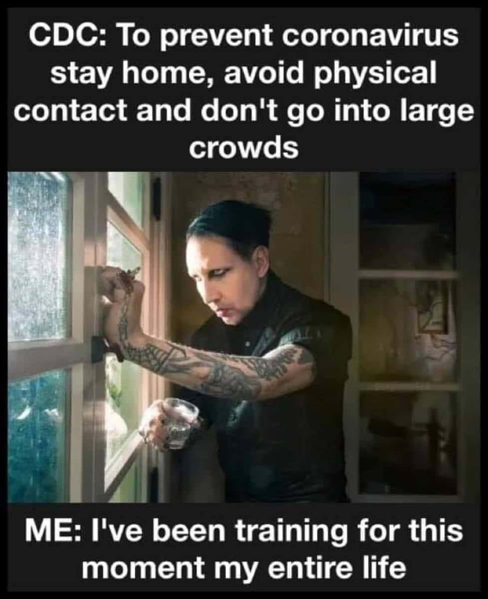 Marilyn Manson Coronavirus Funny Caption