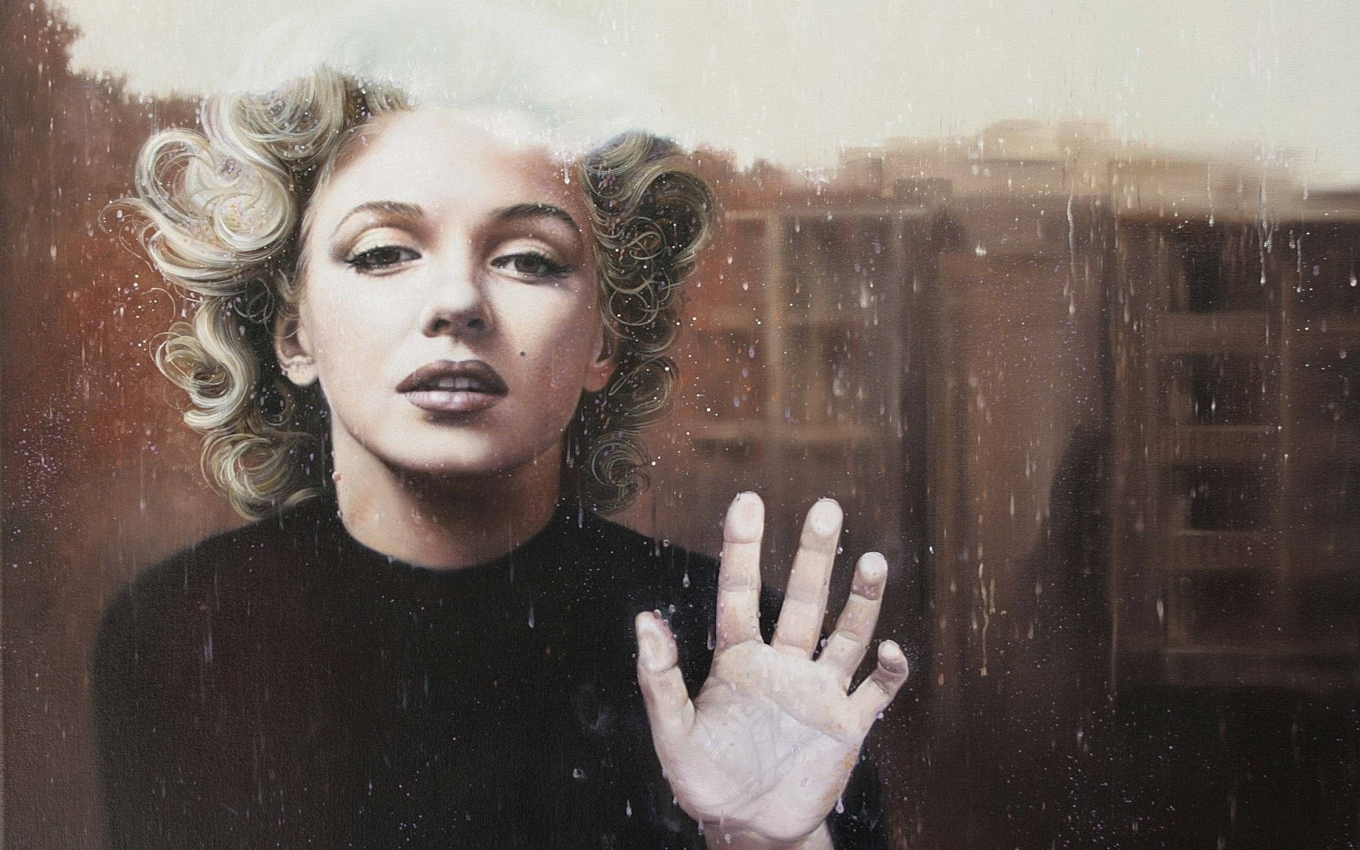 Marilyn Monroe Glass Window Background