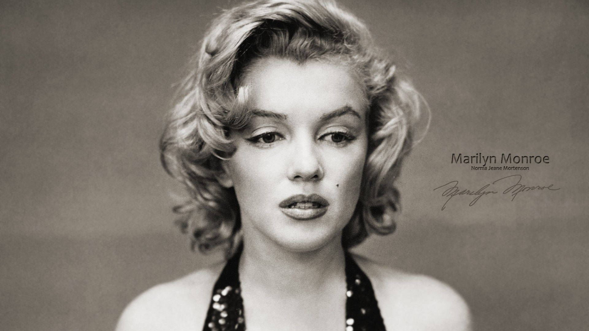 Marilyn Monroe Monochrome Desktop Background