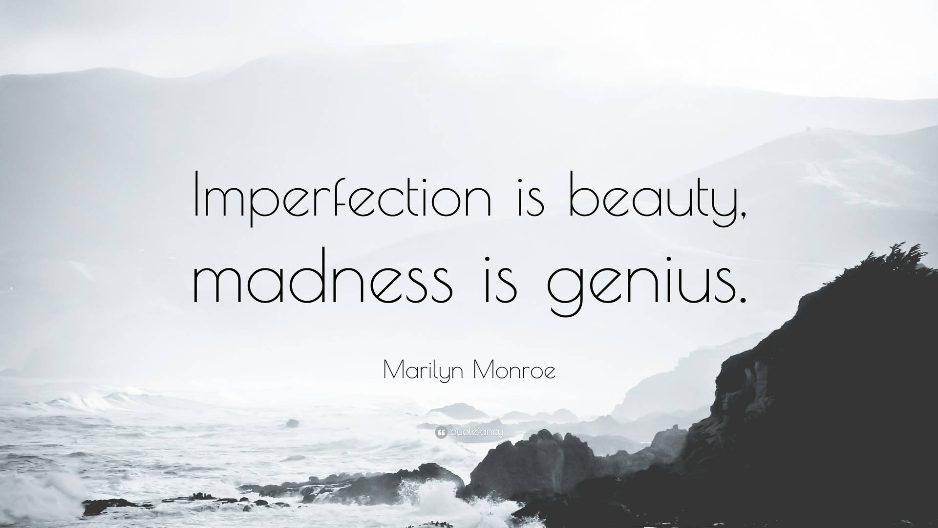 Marilyn Monroe Quotes Madness Is Genius Background