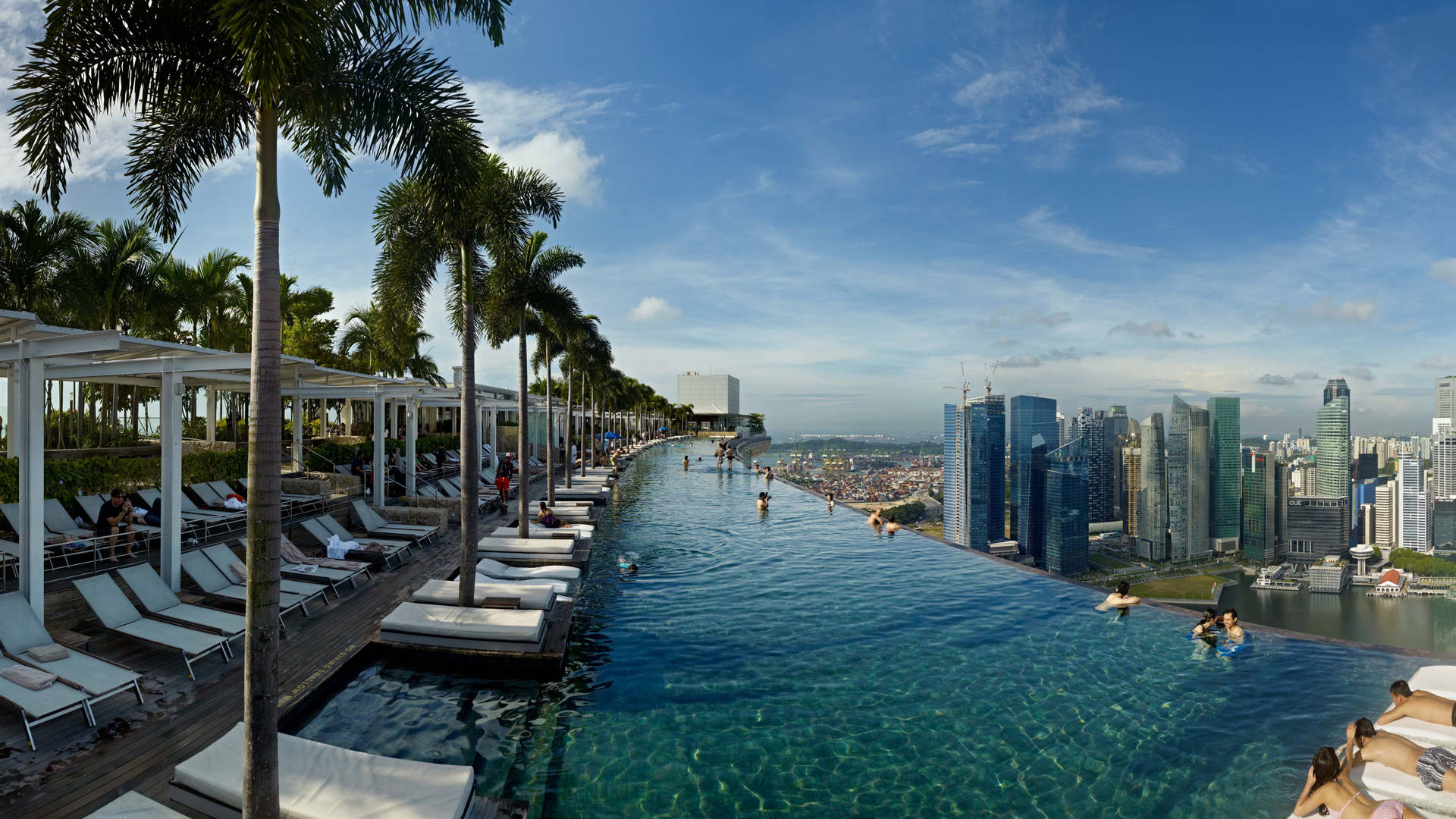 Marina Bay Sands Infinity Pool Background