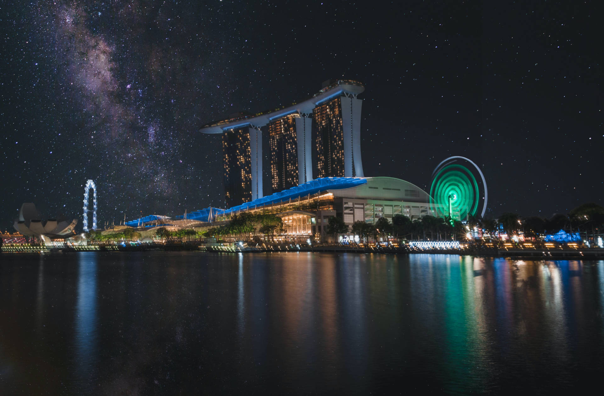 Marina Bay Sands Milky Way Background