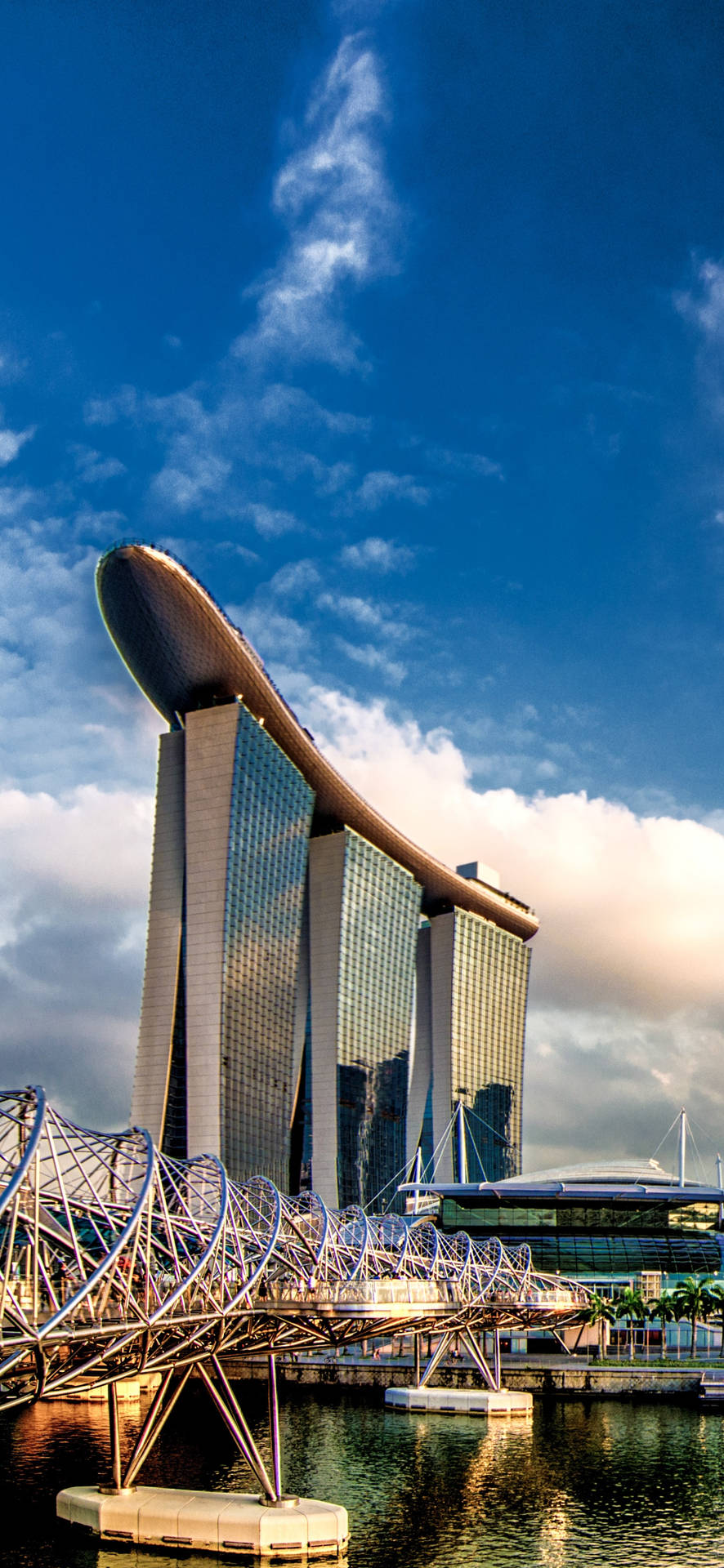 Marina Bay Sands Phone Clouds Background