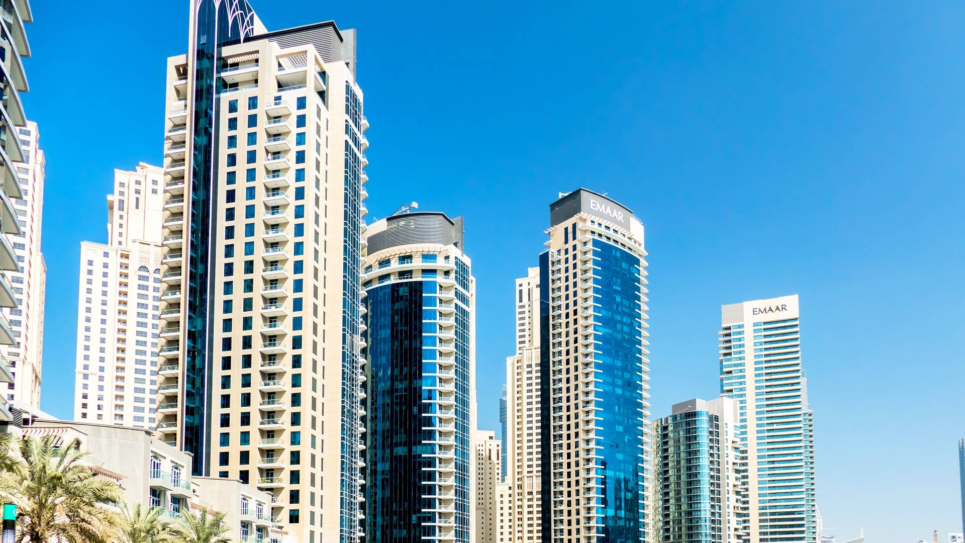 Marina Promenade Buildings Background