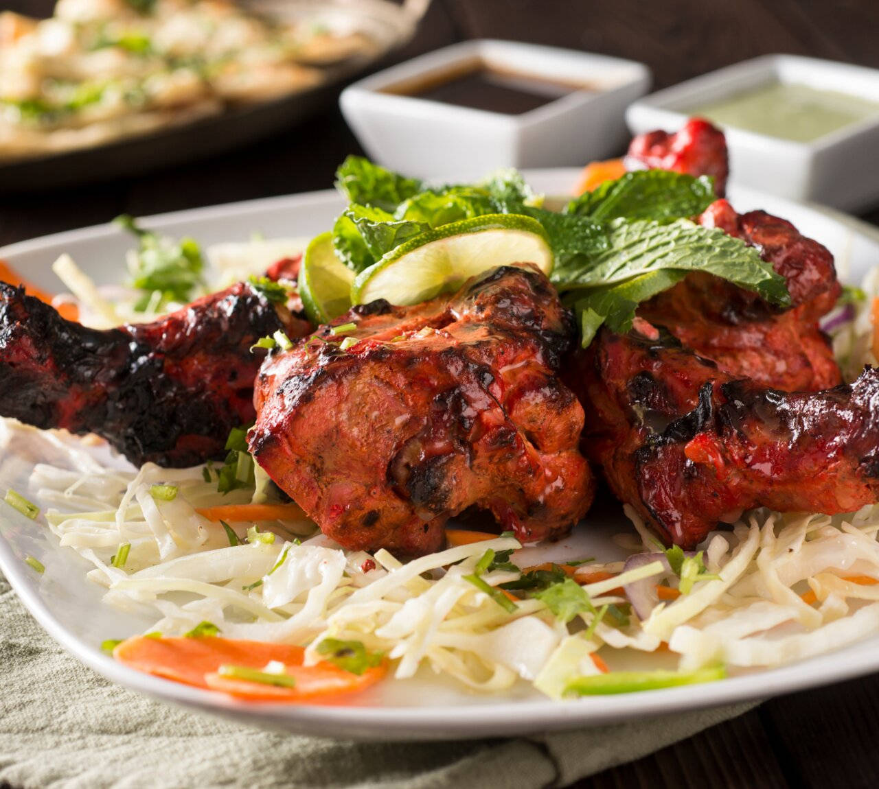 Marinated Tandoori Chicken Background