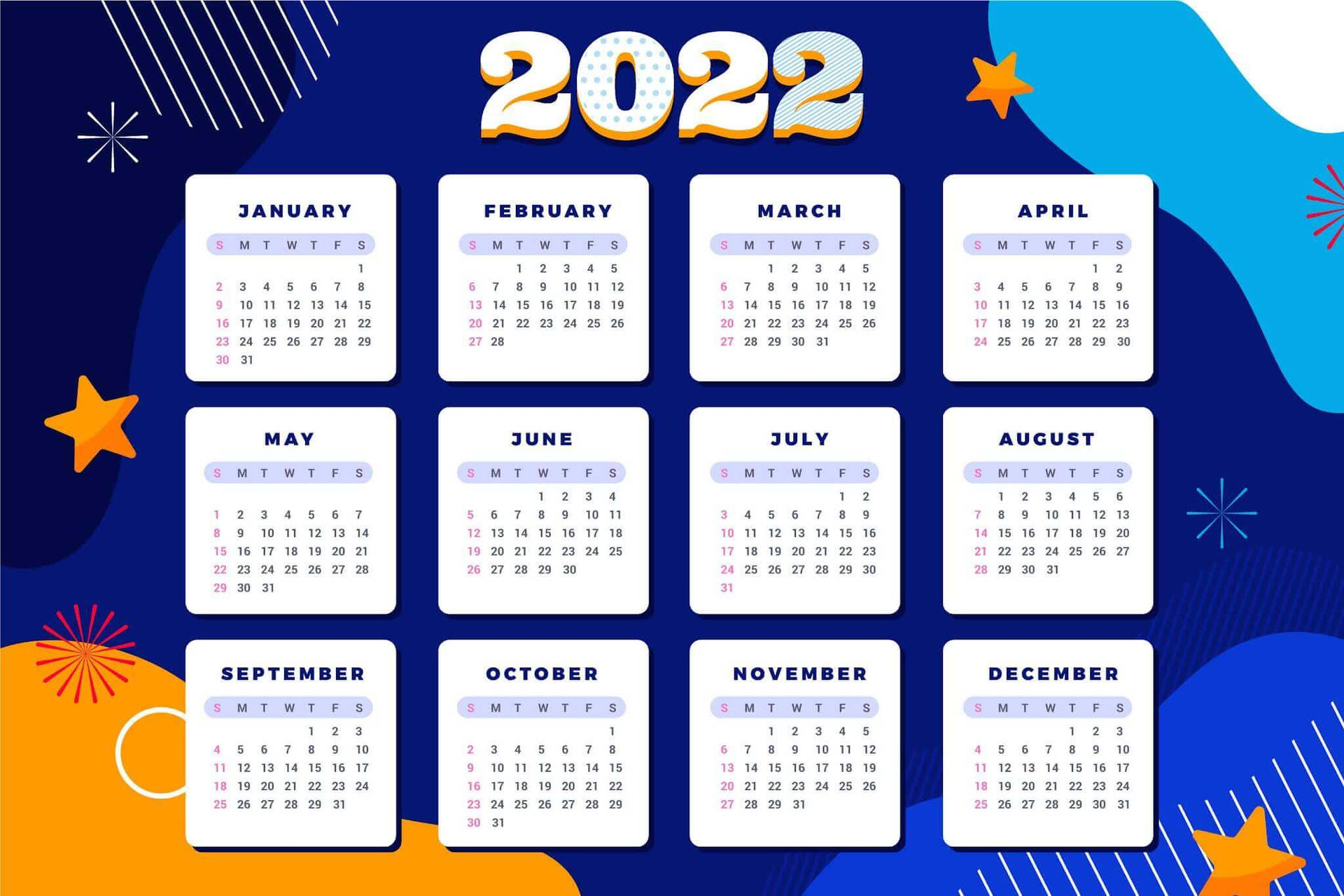 Marine 2022 Calendar Background