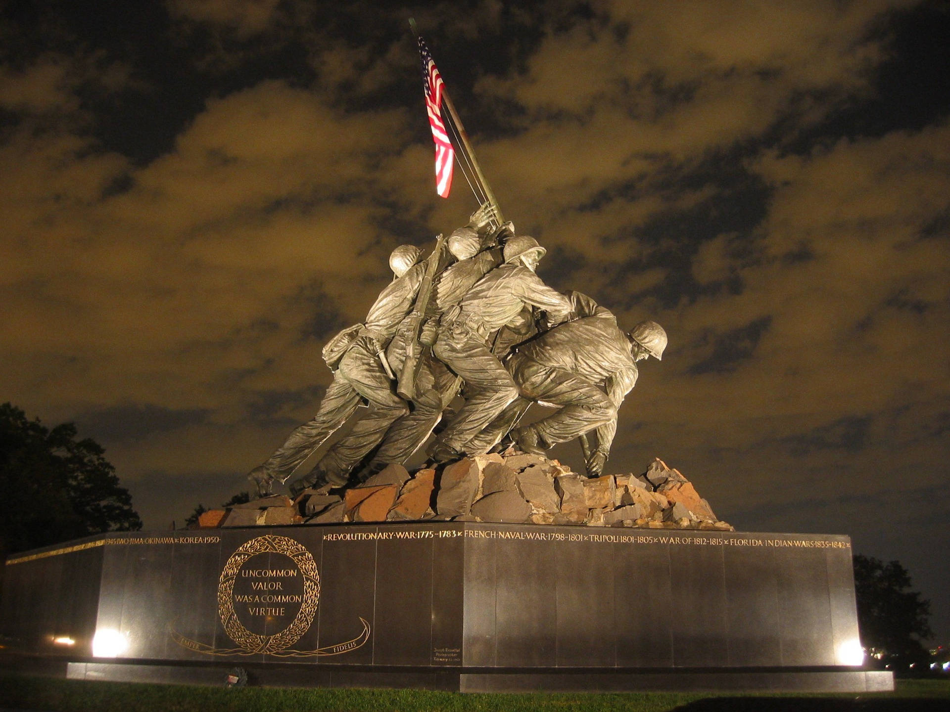 Marine Corps Monument Close-up Background
