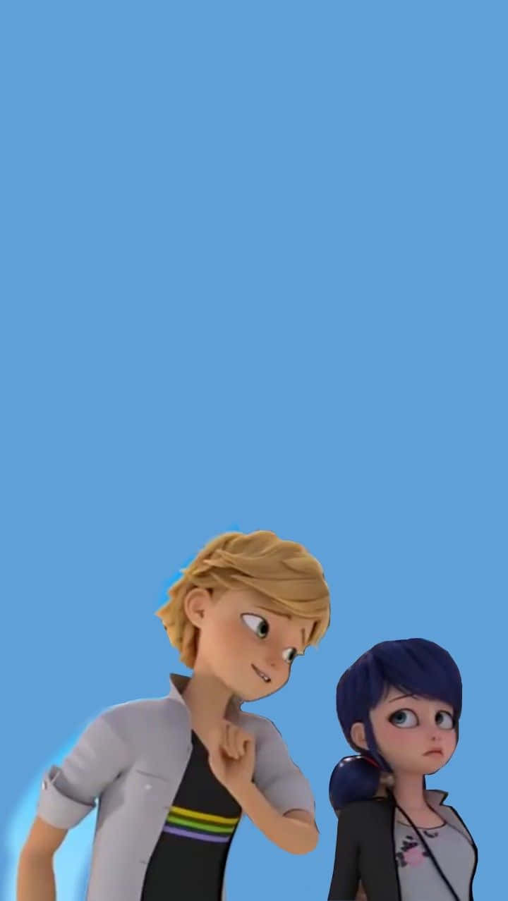 Marinette And Adrien In Love Background