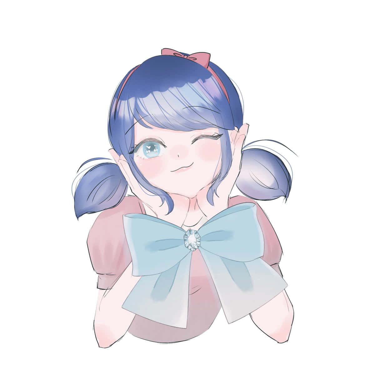 Marinette Dupain Cheng Anime Style Illustration Background