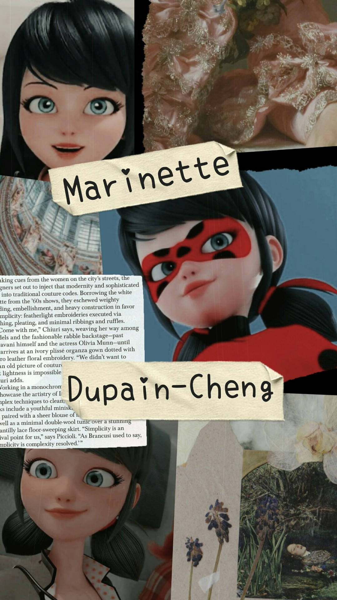 Marinette Dupain-cheng Collage Background