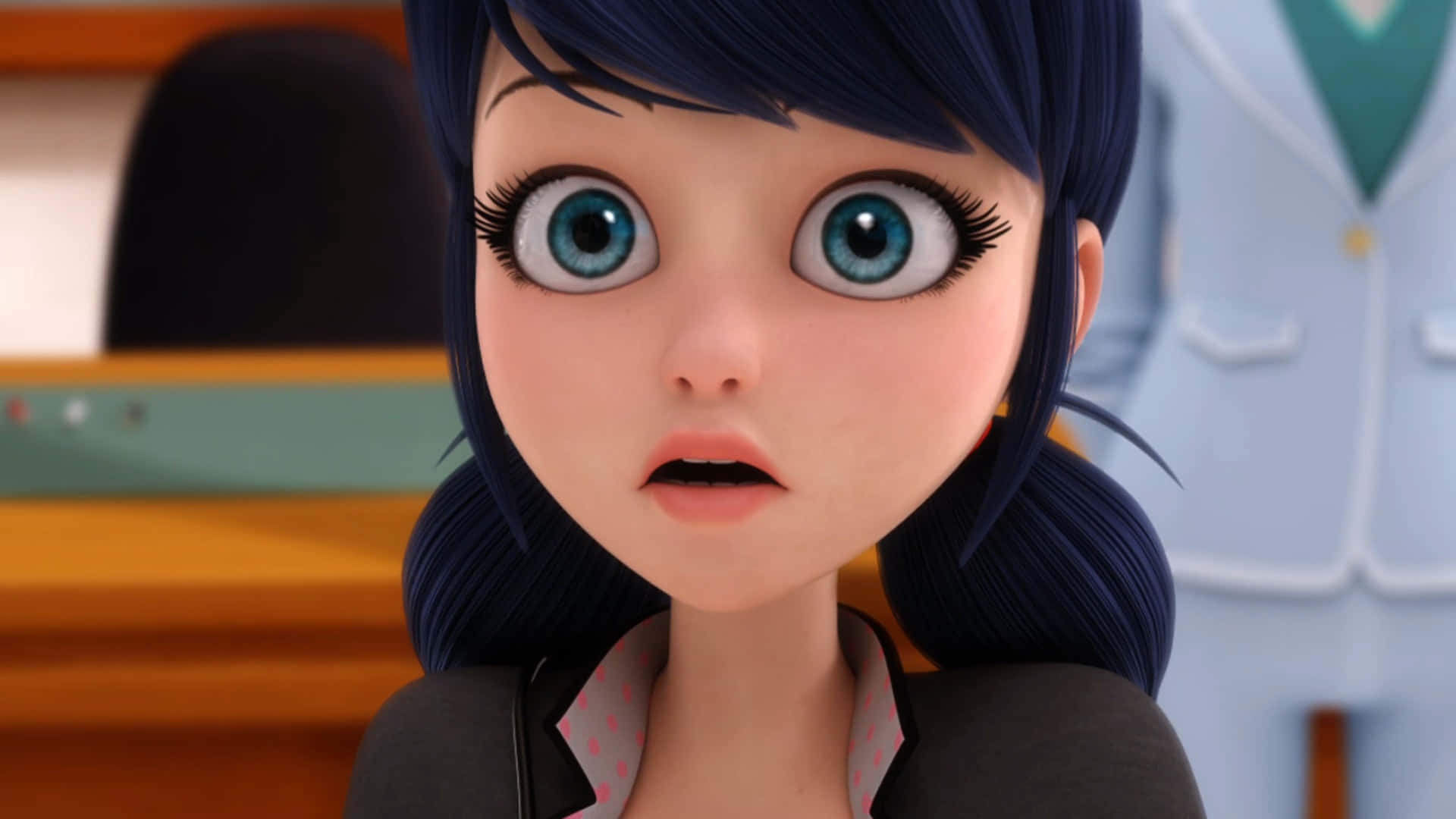 Marinette Dupain Cheng Surprised Expression Background